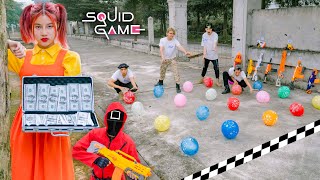 SQUID GAME Million Dollar Bonus | GAME Green Light Red Light Competition Water balloons