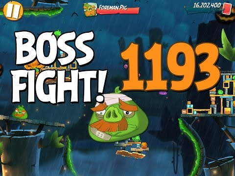 Angry Birds 2 Boss Fight 170! Foreman Pig Level 1193 Walkthrough - iOS, Android