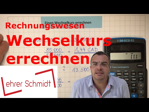 Calculate exchange rate | Accounting | Lehrerschmidt