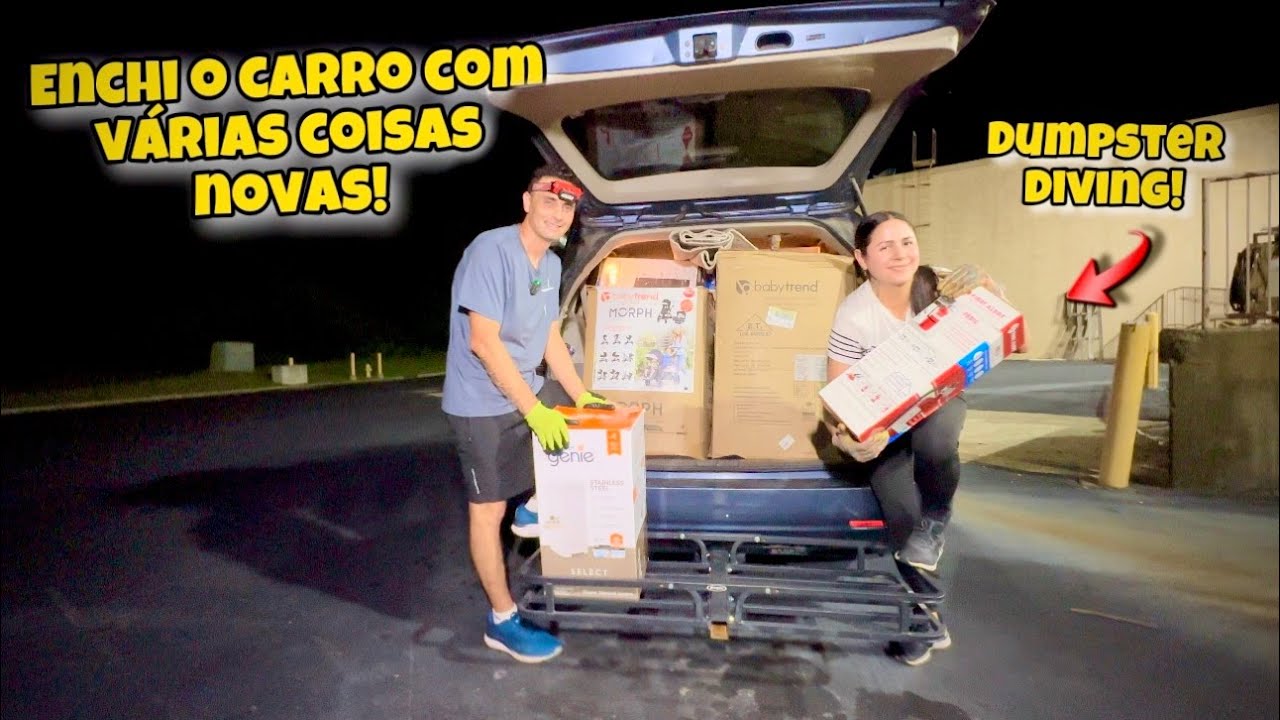 Enchi o carro com varias coisas novas do lixo dos Estados Unidos!🇺🇸