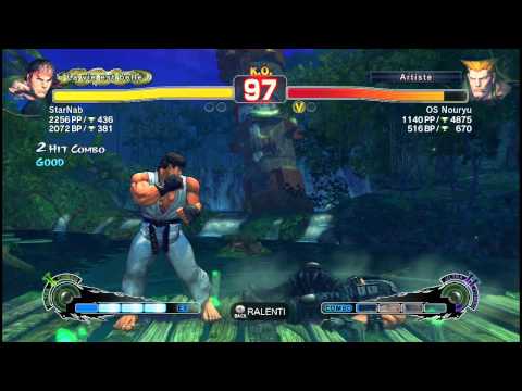 OS Nouryu (Guile) VS StarNab (Ryu) - Ranking SSF4 Arcade Edition 720HD