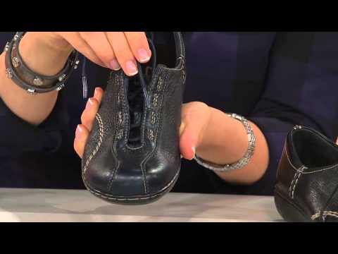 Clarks Bendables Viola Tumbled Leather Lace-up Shoes with Jacque Gonzales