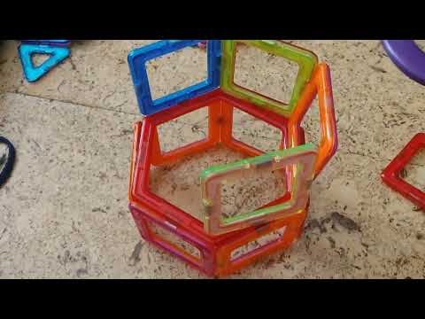 как собрать ракету из магнитного конструктора