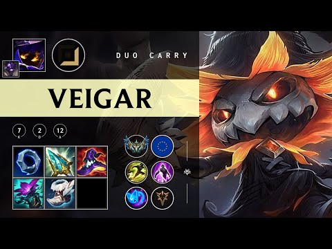 Veigar Carry vs Ezreal - EUW Challenger Patch 25.24