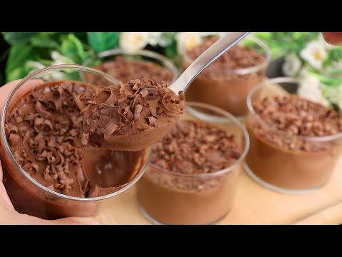 3 ingredients dessert Recipe! No sugar! no gelatin! no whipping cream! no cornstarch! in 5 minutes !