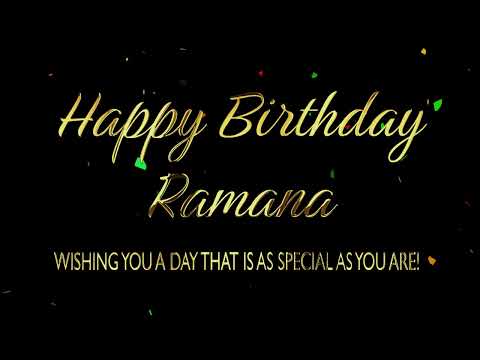 Happy Birthday Ramana