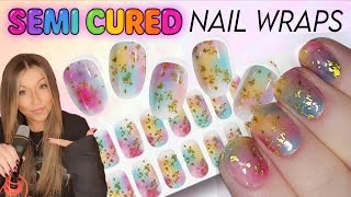 🎁 Semi Cured Gel Nail Wraps From Amazon | Easy Nail Art Products