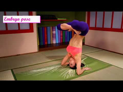 Yoga - Embryo pose in headstand preparation