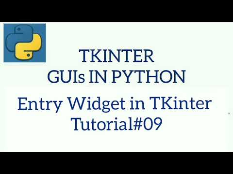 Entry Widget In Tkinter Tkinter Guis In Python Tutorial09