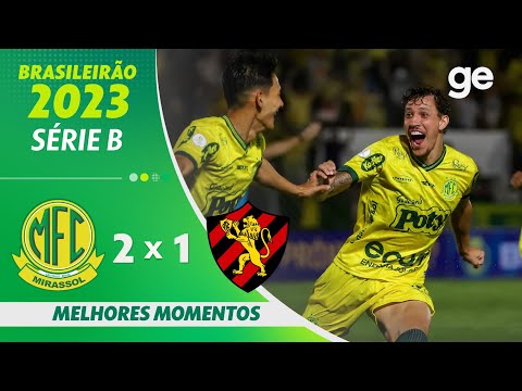 Gols e lances de Mirassol x Sport