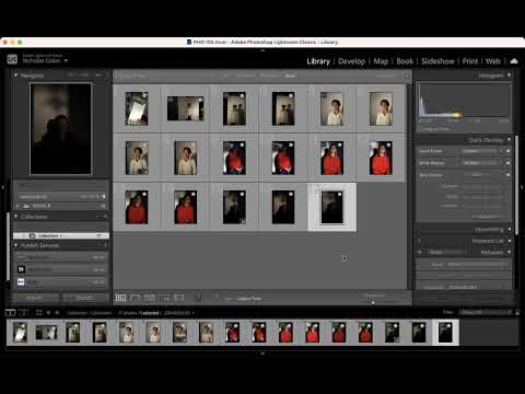 Making a contact sheet in Lightroom classic (portraits shot in PHO105)