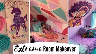 EXTREME ROOM MAKEOVER // 3 GIRLS IN ONE ROOM // EPIC ROOM TRANSFORMATION // SHYVONNE MELANIE TV