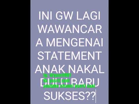 nakal dulu baru sukses?? Tidak semua orang beruntung, so belajarlah dari sekarang