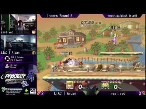 Blacklisted 2 Top 16 - LIAC | Aidan (Zero Suit Samus) vs. reslived (Ness)