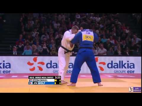 Judo 2016 Grand Slam Paris: Korrel (NED) - Wolf (JPN) [-100kg] bronze