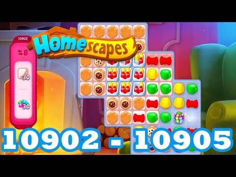 Homescapes Level 10902 - 10905 HD 3 - match puzzle Gameplay | android | IOS | 10903 | 10904