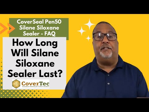 Part of a video titled How Long Will Silane Siloxane Sealer Last? CoverSeal Pen50® FAQ video
