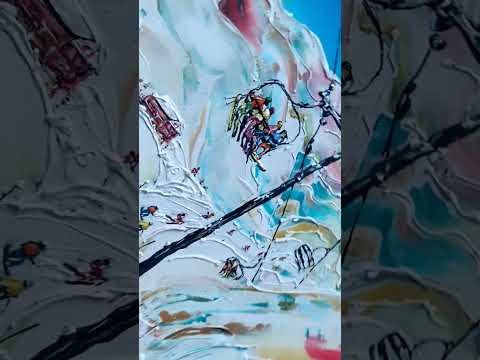 Val Thorens skiing art. #skiresort #skiing #snowboarding#valthorens #meribel #courchevel#artgallery