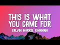 Calvin Harris, Rihanna - This Is What You Came For (Lyrics)