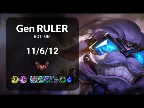 💥 Gen Ruler's EXPLOSIVE Ziggs Bot Gameplay vs Varus! KR Grandmaster Patch 15.1