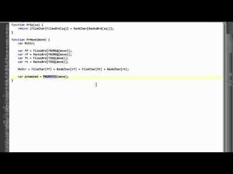 Programming A Chess Engine In Pure Javascript Part 30 - Move Generation #8 - Printing the move list