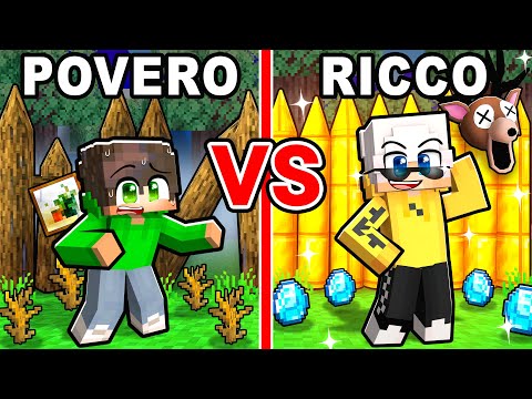 BASE POVERA contro RICCA nella FORESTA delle 99 NOTTI in Minecraft!