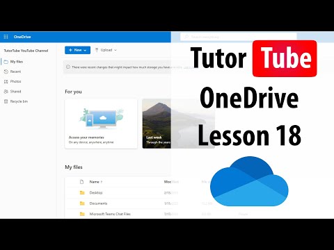 Microsoft OneDrive Lesson 1 Accessing Microsoft OneDrive from a Web Browser