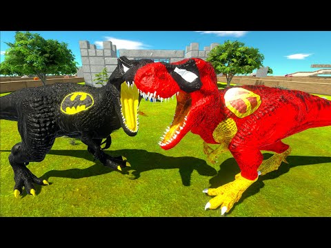 RED TORNADO T-REX CASTLE DEATH RUN - Animal Revolt Battle Simulator
