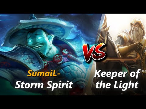 SumaiL- mid Storm Spirit vs Keeper of the Light | First 10 minutes