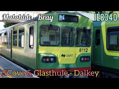 Irish Rail DART IE8340 - Malahide ~ Bray (Sandycove & Glasthule - Dalkey)