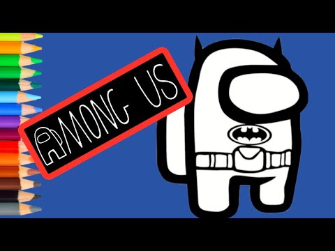 AMONG US Batman  Coloring Pages