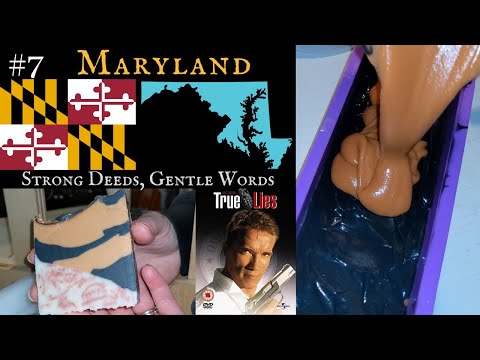 7. Maryland- The Old Line State | Facts, Symbols, History (cold process soap) Batch #68