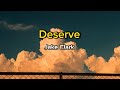 Deserve - Jake Clark - Letra en español