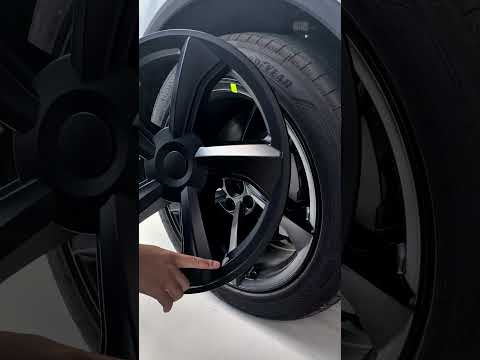 2025+ Tesla Model Y Juniper 19’’ Crossflow Wheel Cover Replacement | OEM-Style Black Rim Protectors