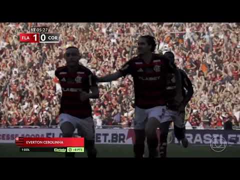 GOL E HINO DO FLAMENGO|EVERTON CEBOLINHA|FLAMENGO 1 X 0 CORINTHIANS|BRASILEIRÃO 25|GLOBO FHD