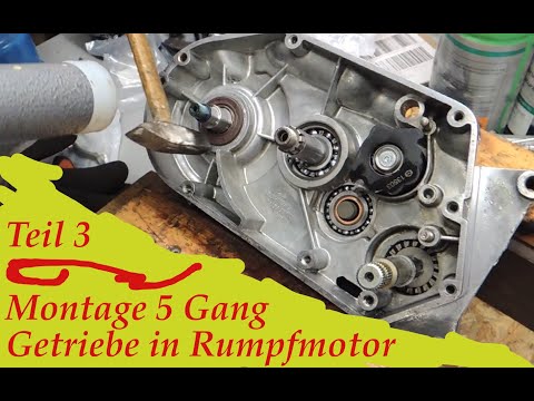 Simson S51, M531, M541, M551, 5 Gang Getriebe einbauen Teil 3