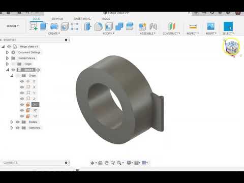 PLTW IED - Problem 1.4.1 - Sweet Improvement - Creating a Hinge Via the Top Down Method
