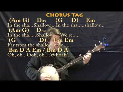Shallow (Lady Gaga) Banjo Cover Lesson with Chords/Lyrics