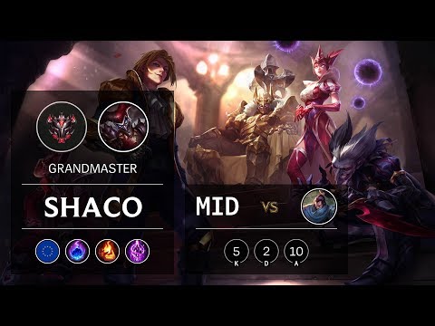 Shaco Mid vs Yasuo - EUW Grandmaster Patch 9.19