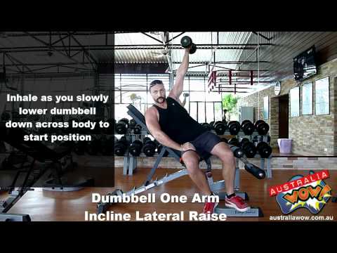 Dumbbell One Arm Incline Lateral Raise