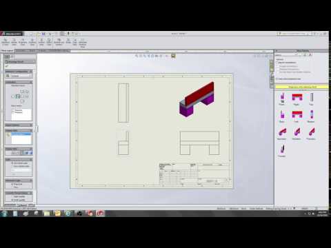 Change view orientation in drawing - solidworks 2015 - video 87