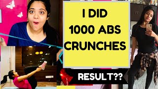 I did 1000 Abs Crunches &amp; this happened | 7 Day Flat stomach workout Challenge | Somya Luhadia