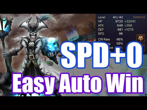 SPD+0 Easy Auto Win with Harphas😼😼😼【Summoners War RTA】