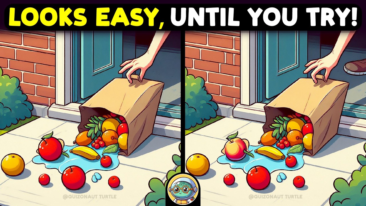 🐢🧩 Find The Difference | Puzzle Masters Only 🧩🐢 | Quizonaut Turtle