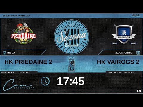 2023 10 29 | HK PRIEDAINE 2 (PR2) - HK VAIROGS 2 (VG2) | E9