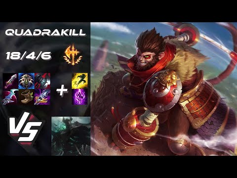 TOP Wukong vs Mordekaiser [QUADRAKILL] - NA Challenger Patch 14.17