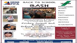 Cheaha Valley FCA Hosting "Back to School Bash"
