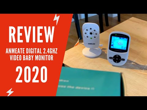 ANMEATE Video Baby Monitor with Digital Camera, Digital 2.4Ghz Wireless Video Monitor with Temperature Monitor, 960ft Transmission Range, 2-Way Talk, Night Vision, High Capacity Battery（1 Camera） video review thumbnail