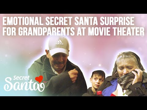 School custodians who lost everything in a fire get emotional Secret Santa surprise at movie theater