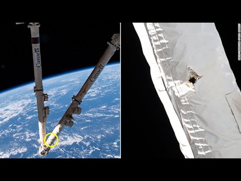 Space junk hit the International Space Station, damaging a robotic arm